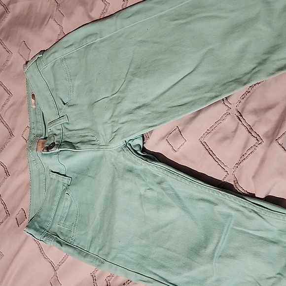 Arizona jeans, super skinny, aqua color, Size 7. - Picture 1 of 5